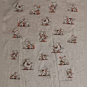 Vintage single stitch t-shirt Deadstock Cows Having Fun All Over Print cartoon